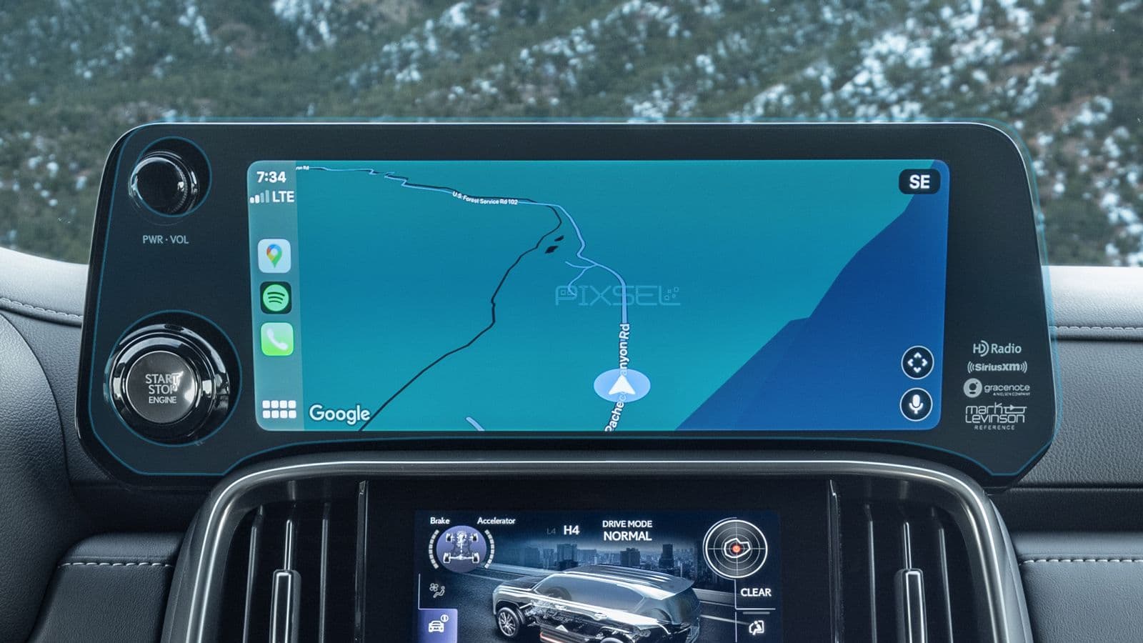 Захисне скло  на монітор LEXUS LX - 17.2“ 2021 -
